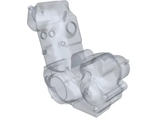 KTM 525EXC 510cc Engine 3D Model preview