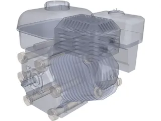Honda GX200 Engine 3D Model preview