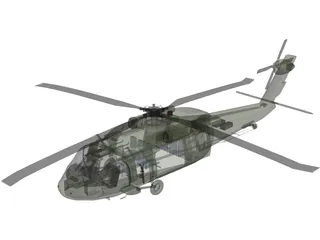 Sikorsky UH-60 Black Hawk 3D Model preview