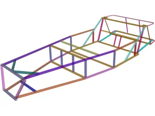Frame Locost 3D Model preview