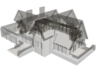Victorian (Tudor) Style Cottadge 3D Model preview