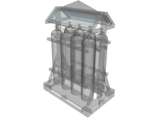 Acetylene 8x41L 3D Model preview
