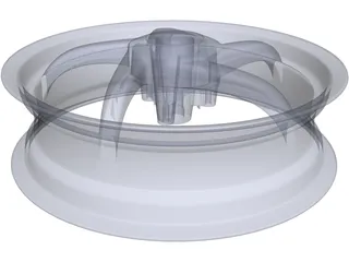 Wheel Rear Aprilia SR50 3D Model preview