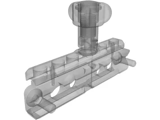 Picatinny Rail mount 3D Model preview