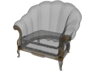 Classic Armchair 3D Model preview