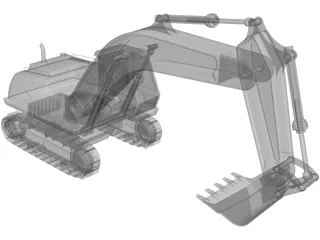 Excavator 3D Model preview