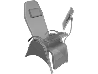 Chair with Workstation 3D Model preview