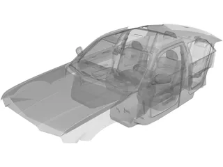 Interior Chrysler 300C 3D Model preview