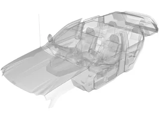 Interior Jeep Grand Cherokee 3D Model preview