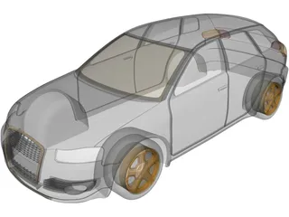 Audi A3 Body 3D Model preview
