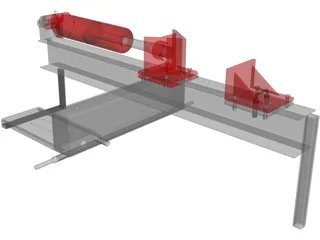 I Beam Log Splitter 3D Model preview