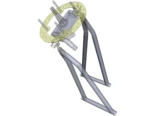 Polaris RZR (Race) 2WD Front Suspension 3D Model preview