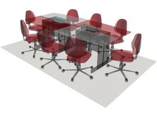 Conference Table 3D Model preview