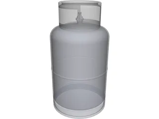 Gas Cylinder 3D Model preview