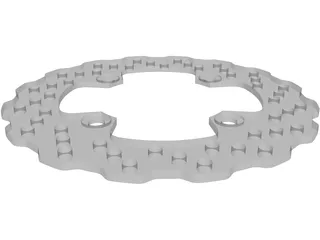 Brake Rotor Rear Kawasaki ZX10R 3D Model preview
