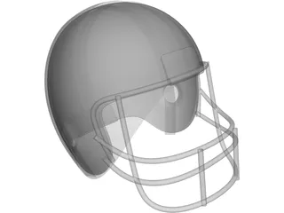 American Football Helmet 3D Model preview
