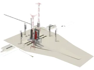 Baikonur Universal Set of Stand-Start 3D Model preview