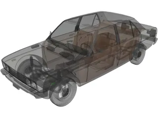 Fiat 131 Mirafiori 3D Model preview