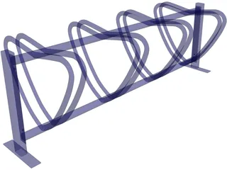 Bike Stand 3D Model preview