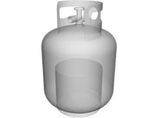 Propane Cylinder, 20 lb 3D Model preview