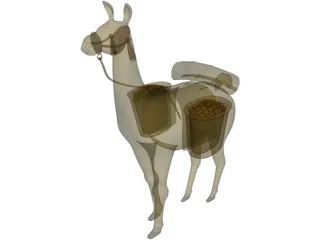 Llama 3D Model preview