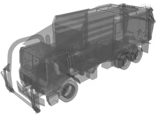 Garbage Truck 3D Model preview