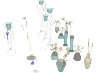 Flowers Collection (19 models) 3D Model preview