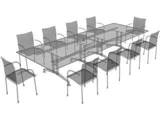 Wilkhahn 440 Meeting Room Table 3D Model preview
