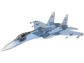 Sukhoi Su-27 Flanker 3D Model preview
