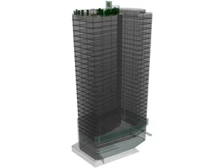 Tower with Skybar 3D Model preview