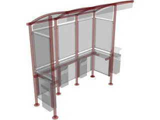 Bus Stop 3D Model preview