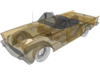 Ford Thunderbird Cabrio (1957) 3D Model preview