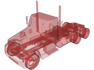 Freightliner Coronado Day Cab 3D Model preview