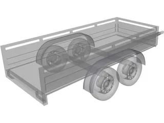 Koch Tandem Trailer 3D Model preview