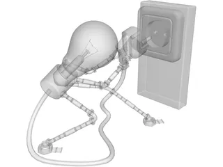 Bulb Man 3D Model preview