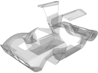 Ford GT40 Body 3D Model preview