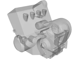 Honda CBR-600RR Engine 3D Model preview