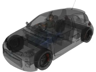 Renault Clio Sport V6 3D Model preview