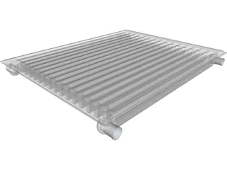Single Panel Radiator 3D Model preview