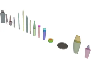 Cosmetics Collection 3D Model preview