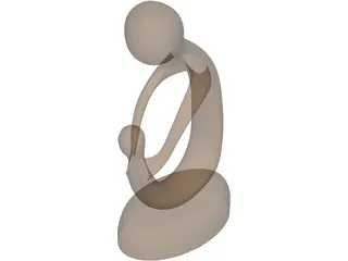 Abstract Sculpture Statue 3D Model preview