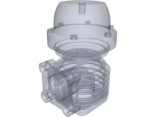 Wastegate 45mm 3D Model preview