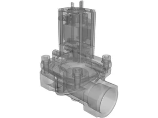 Burket Solenoid Valve 5281 1 1/4 inch 3D Model preview
