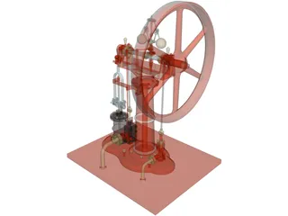 Benson Steam Engine 3D Model preview