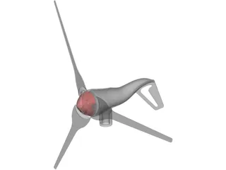 Air-X 400 Watt Windmill 3D Model preview