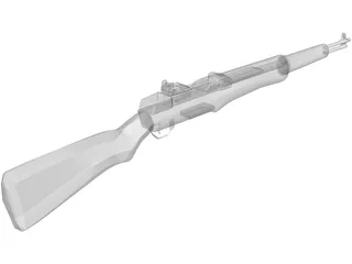 M1 Garand Rifle 3D Model preview