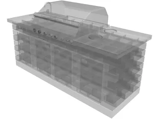 Outdoor Grill 3D Model preview