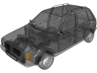 Fiat Uno S 3D Model preview