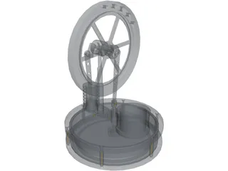 Stirling Engine 3D Model preview