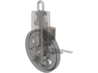 Cable Counting Pulley 3D Model preview